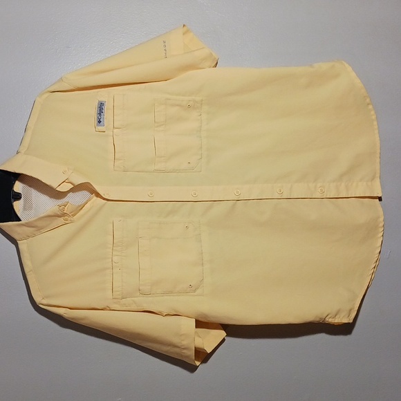 Columbia Other - Columbia Men’s PFG Fishing Shirt Yellow Short Sleeve Size M missing size label.